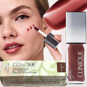 Clinique Pop Lip & Cheek Oil 2-in-1 Ltd Ed* ~ 33 Nude Honey (Toffee) NIB 7ml